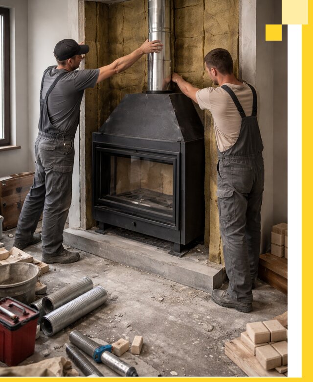Изготовление и монтаж закрытых каминов в Сосновом Боре под ключ