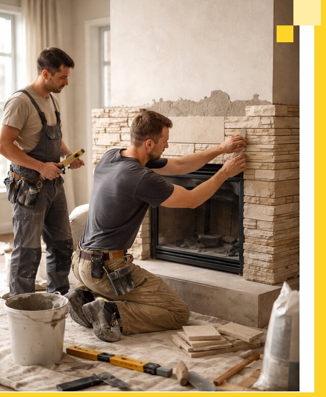 Установка и монтаж каминов для загородного дома в Сосновом Боре