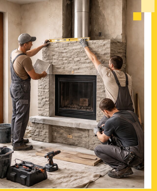 Профессиональный монтаж каминов под ключ в Сосновом Боре для дома