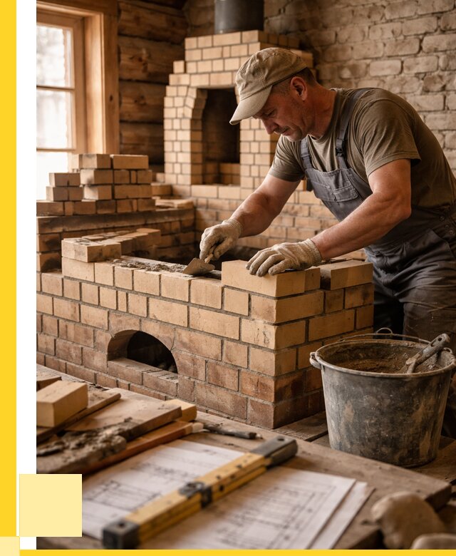 Кладка печей из кирпича в Сосновом Боре цены от 30474 р. - ЭриданСнб