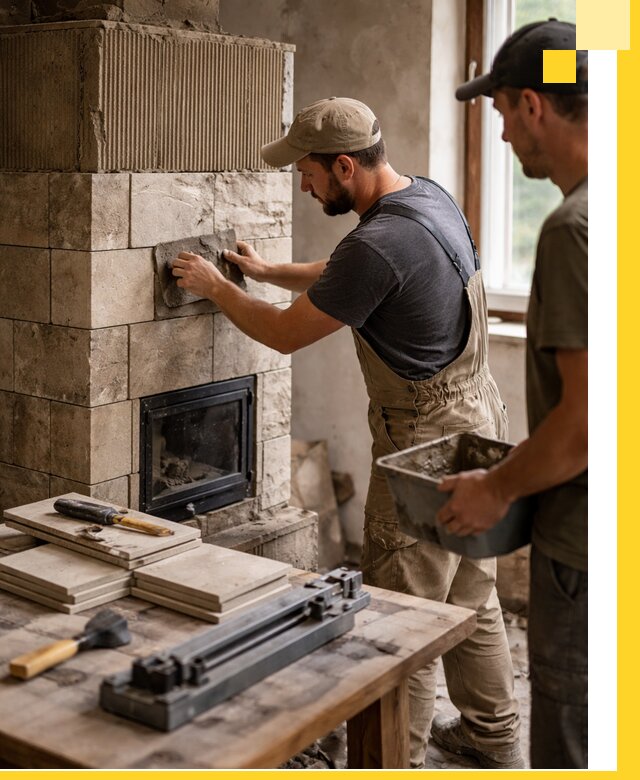 Профессиональная облицовка печей в Сосновом Боре: керамика и камень