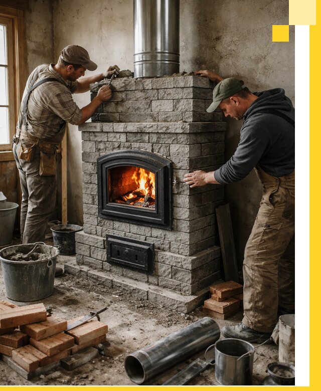 Производство, поставка и монтаж дровяных печей в Сосновом Боре