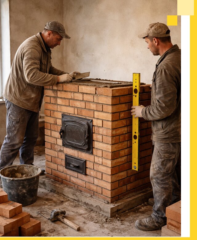 Отопительные печи под ключ в Сосновом Боре, установка и сборка