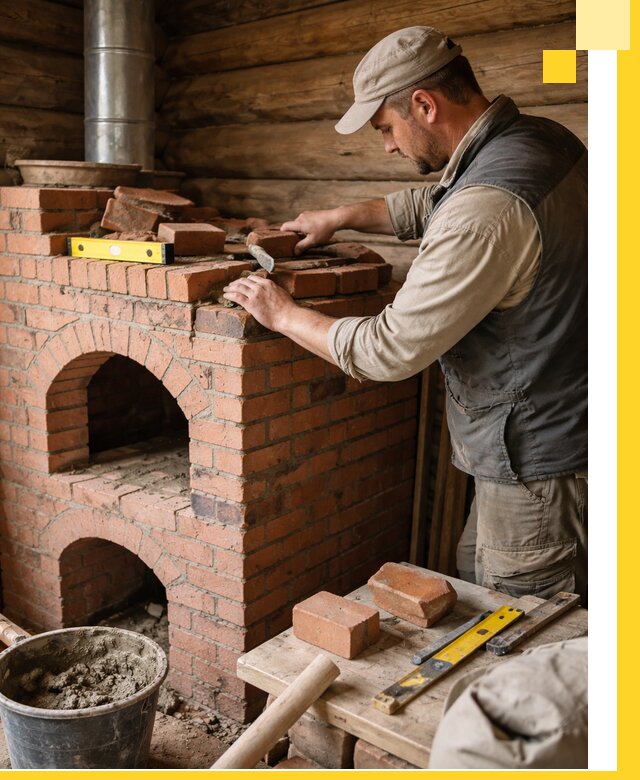 Изготовление и установка русских печей в Сосновом Боре под ключ