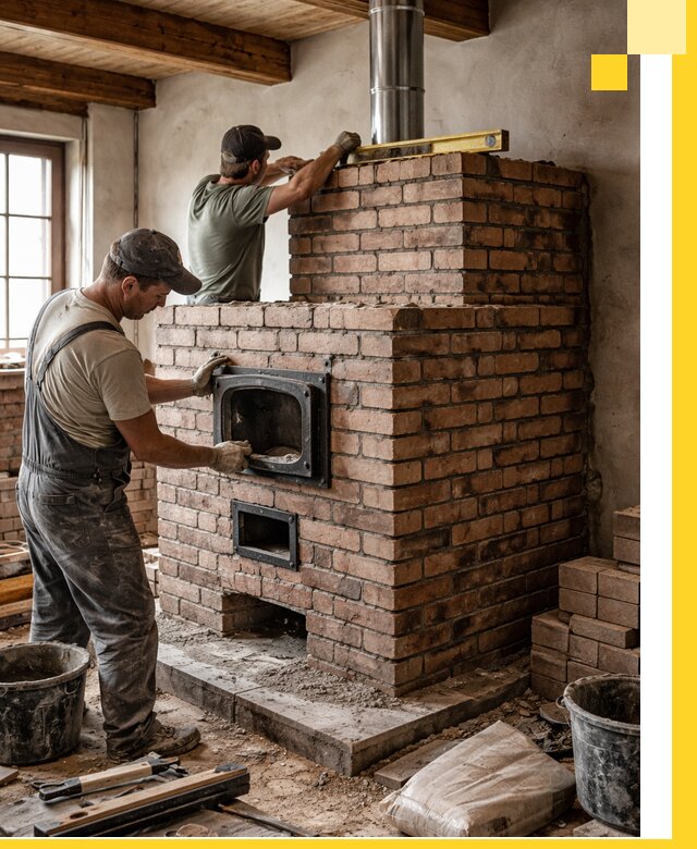 Печи для загородного дома под ключ в Сосновом Боре — монтаж и сервис