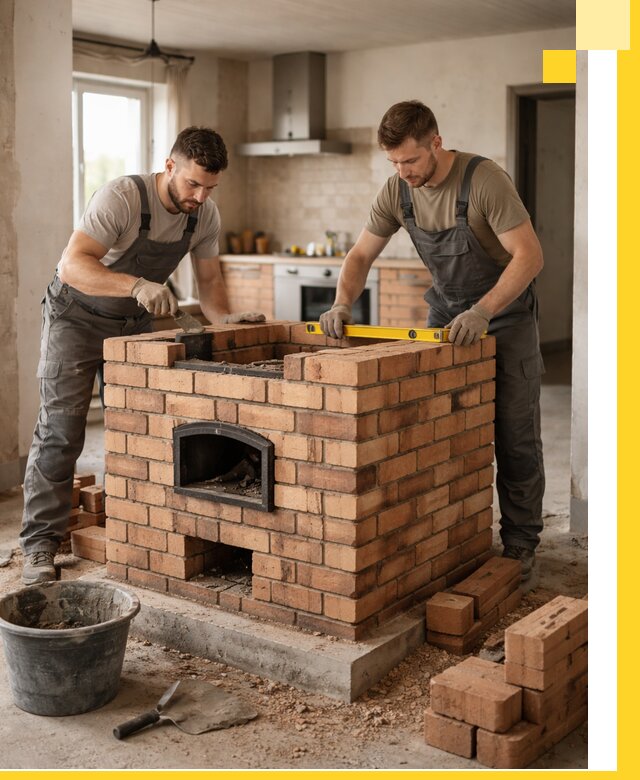 Установка и монтаж печей в частном доме в Сосновом Боре под ключ