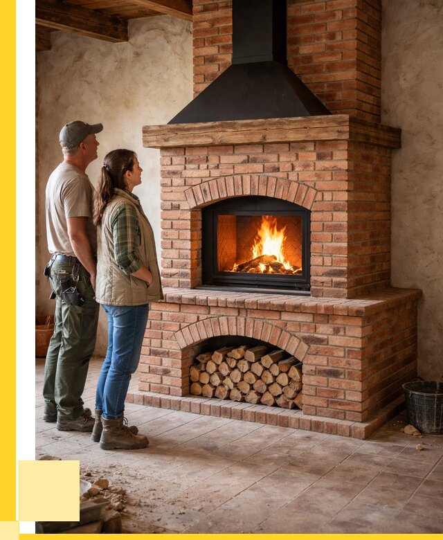 Печи камины из кирпича в Сосновом Боре от 121896 р. | ЭриданСнб