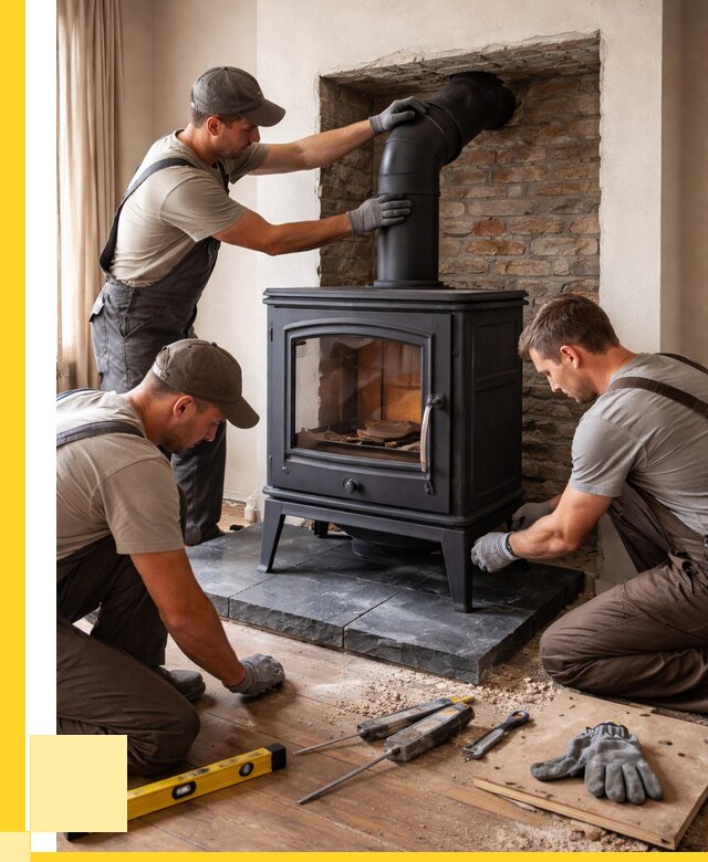 Монтаж печи камина в частном доме в Сосновом Боре от 25395 р. | ЭриданСнб