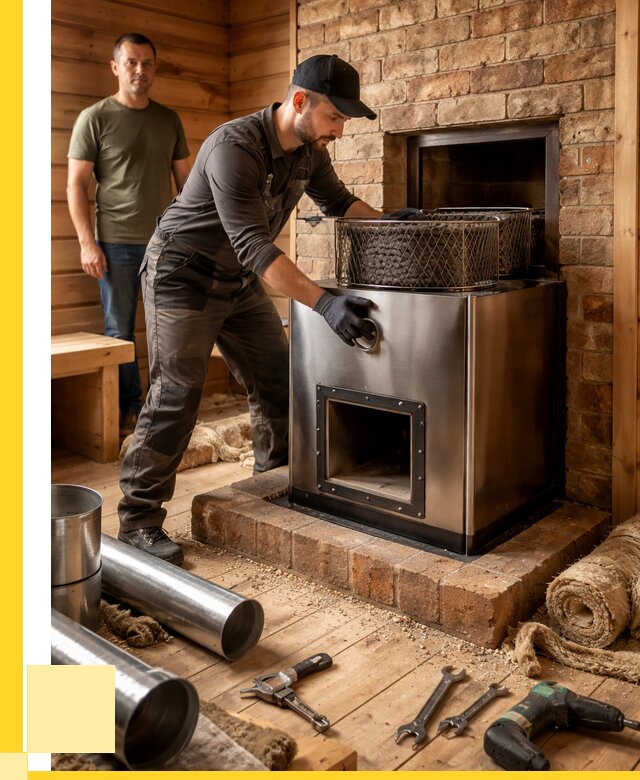 Монтаж банных печей под ключ в Сосновом Боре от 18284 р., ЭриданСнб