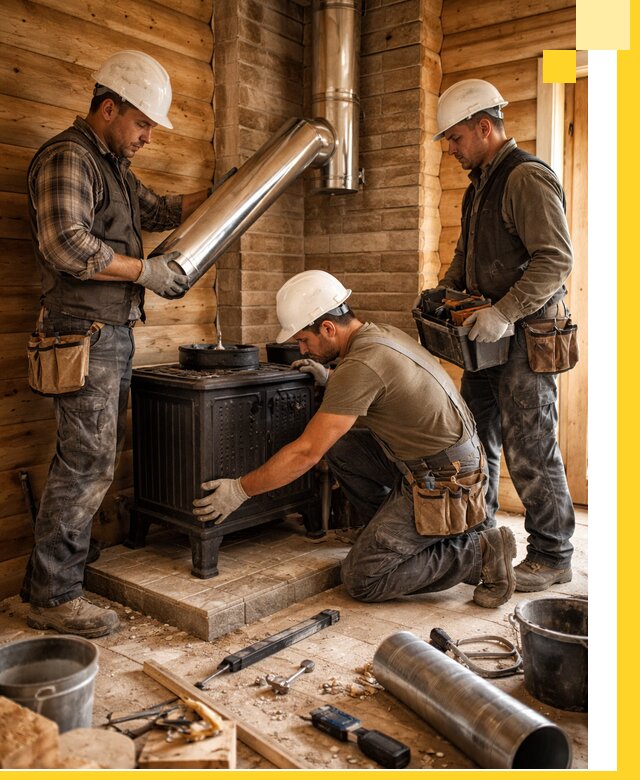 Профессиональный монтаж банных печей и дымоходов в Сосновом Боре