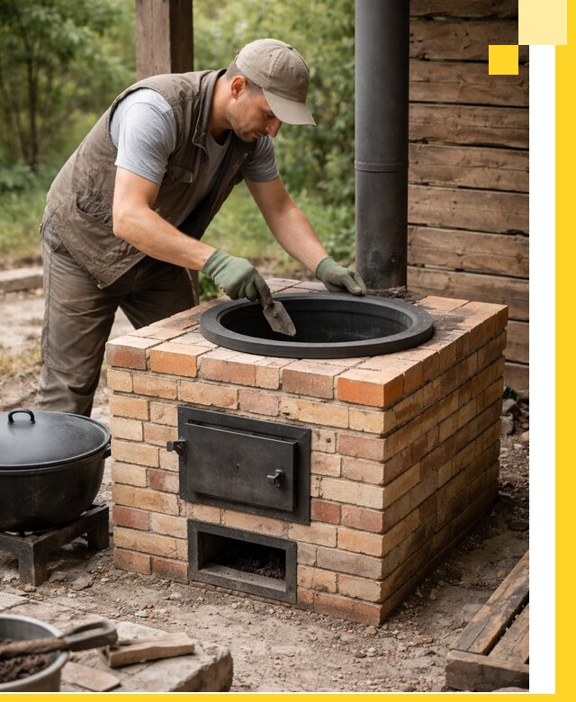 Изготовление и установка печей для казана в Сосновом Боре под ключ