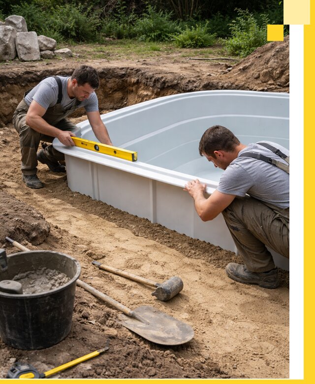 Производство и установка пластиковых бассейнов в Сосновом Боре под ключ