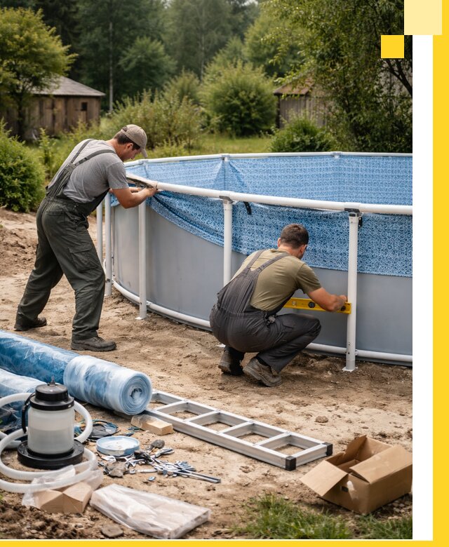 Установка и монтаж каркасных бассейнов в Сосновом Боре под ключ