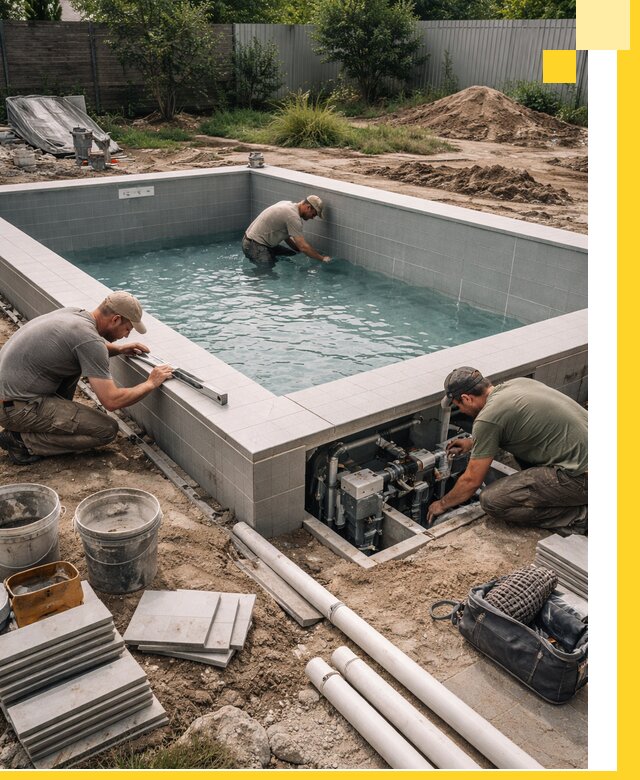 Строительство и монтаж бассейнов для дачи под ключ в Сосновом Боре