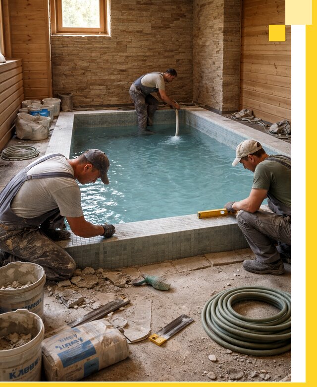 Проектирование и строительство бассейнов для бани в Сосновом Боре