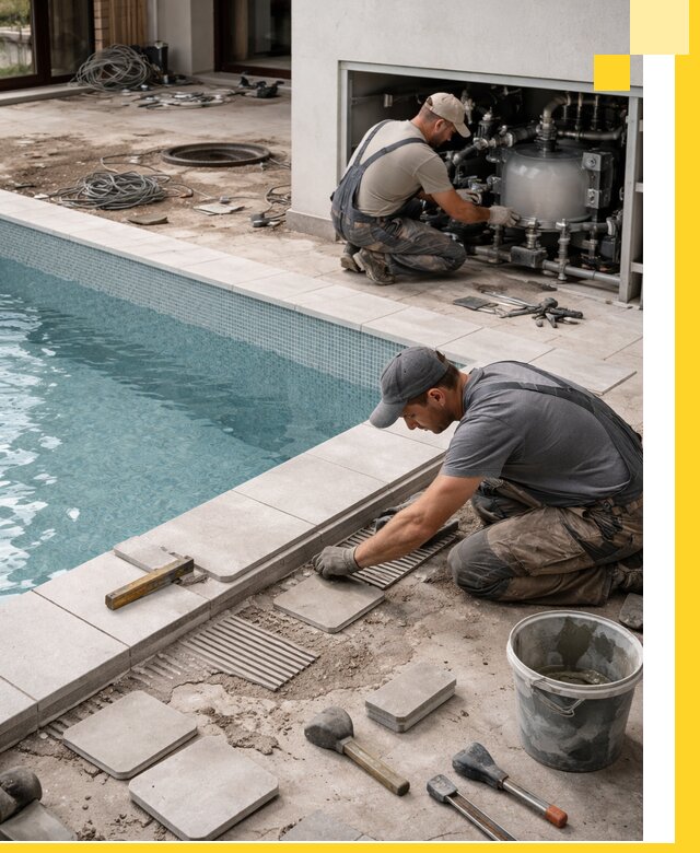 Строительство и монтаж бассейнов в коттедже в Сосновом Боре