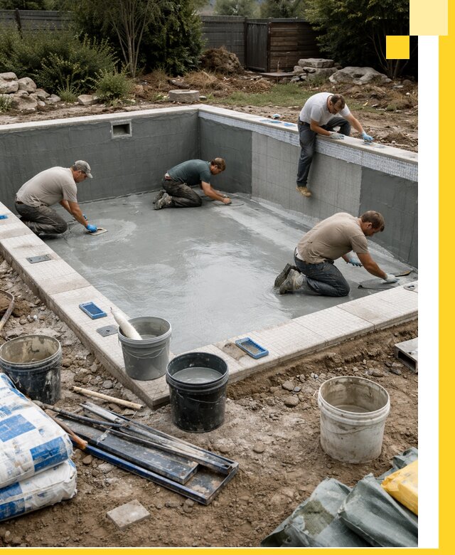 Изготовление и монтаж чаши бассейна под ключ в Сосновом Боре