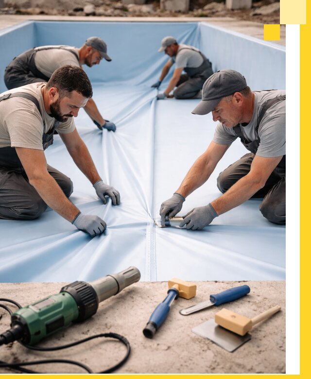 ПВХ пленка для бассейнов с монтажом и гарантией в Сосновом Боре