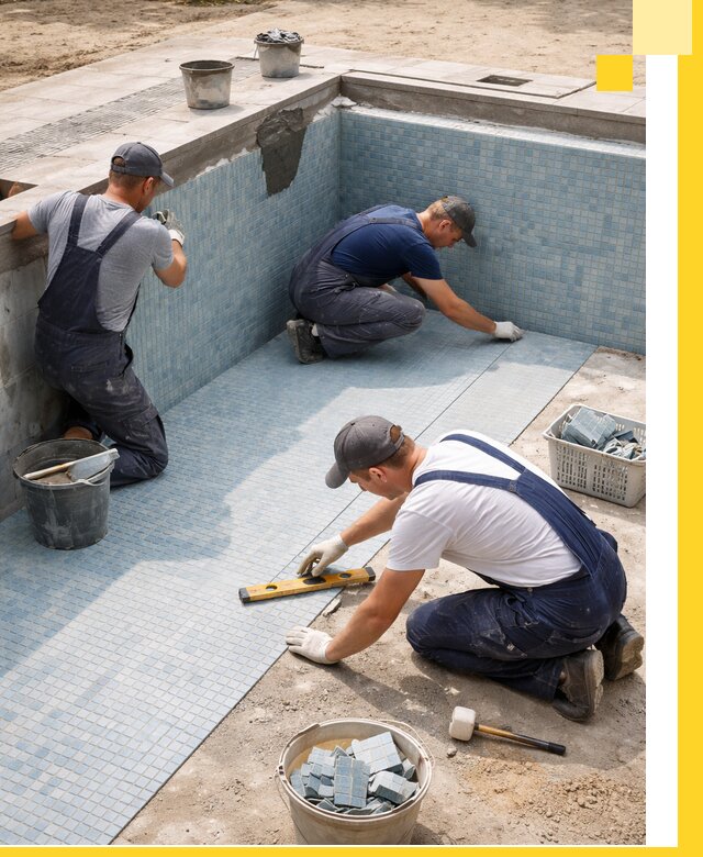 Укладка и установка плитки для бассейнов под ключ в Сосновом Боре