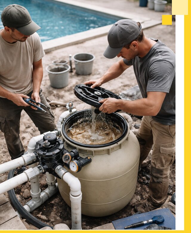 Установка и обслуживание песочных фильтров для бассейнов в Сосновом Боре