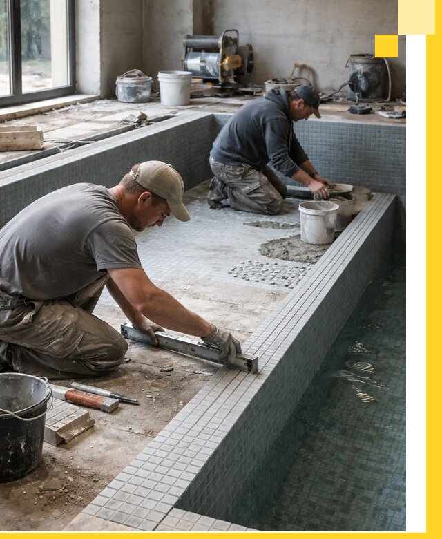 Строительство бассейна в частном доме в Сосновом Боре под ключ