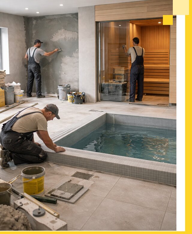 Проектирование и строительство сауны с бассейном в Сосновом Боре