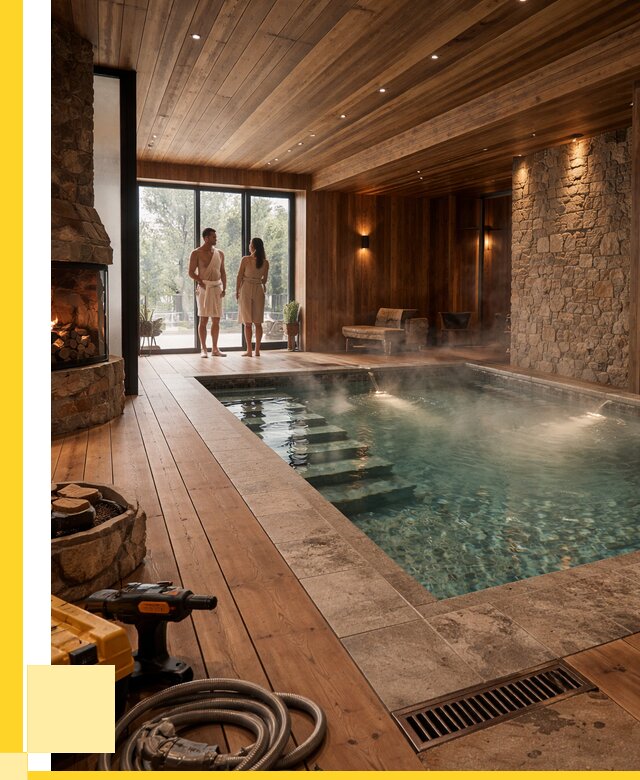 Проекты бань с бассейном под ключ в Сосновом Боре от 76185 р., ЭриданСнб