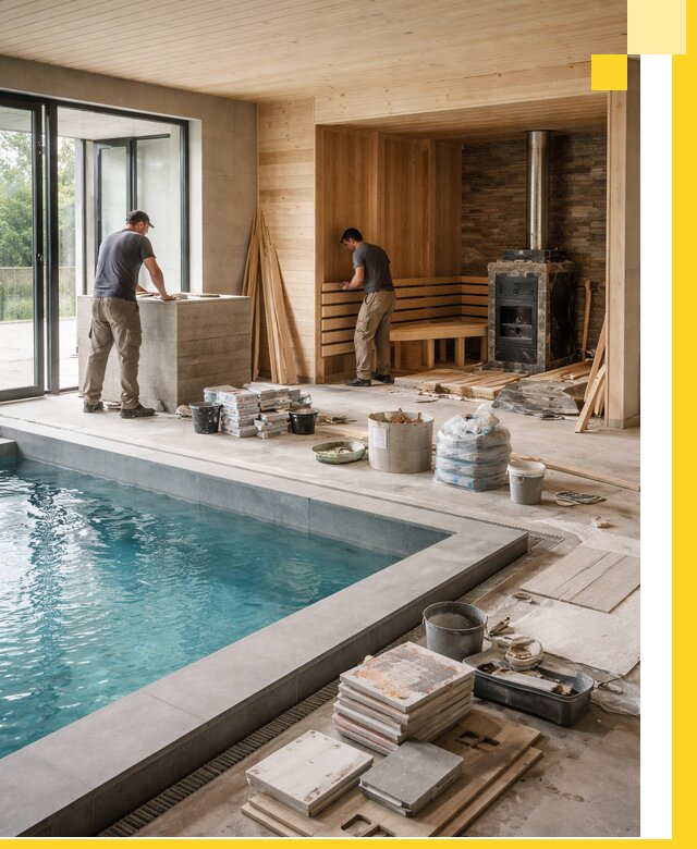 Проектирование и строительство бань с бассейном в Сосновом Боре