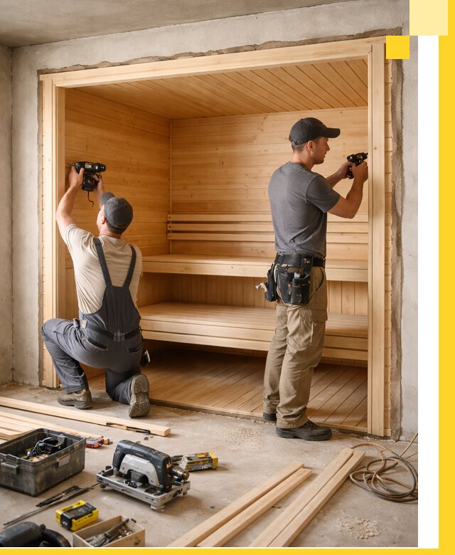 Монтаж саун под ключ в Сосновом Боре — проектирование и установка