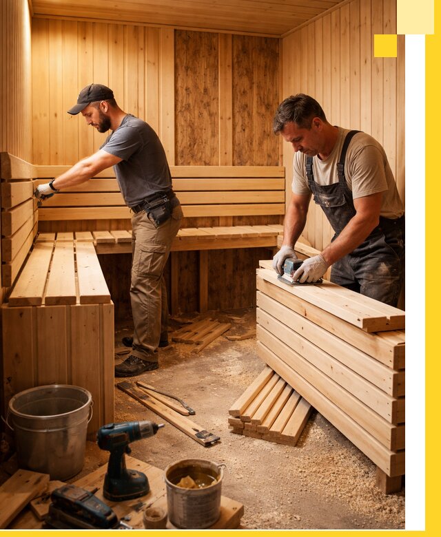 Профессиональный комплексный ремонт саун под ключ в Сосновом Боре