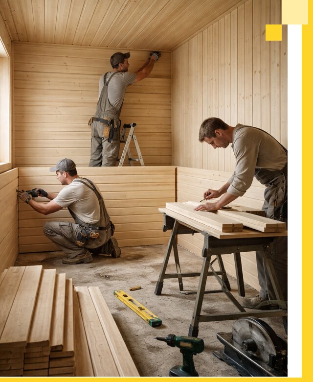 Обшивка саун в Сосновом Боре из натуральной древесины под ключ