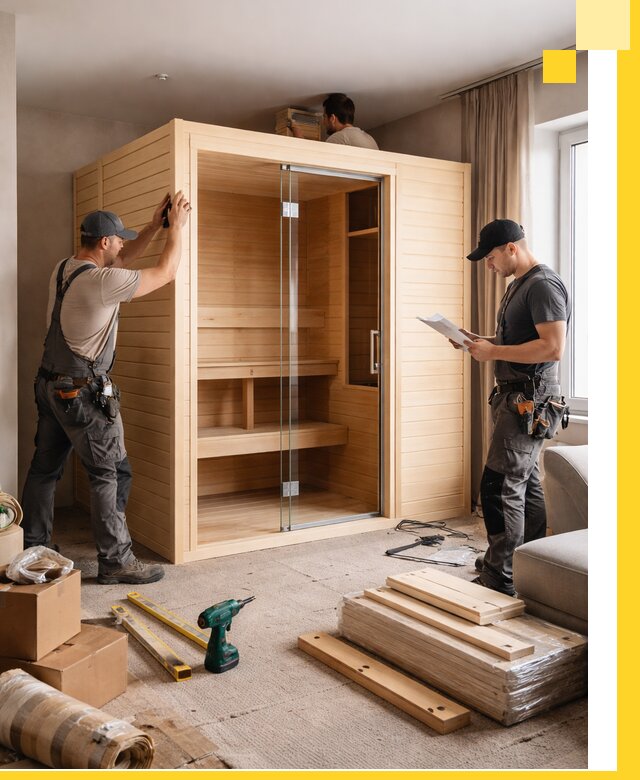 Установка и благоустройство саун в квартире в Сосновом Боре