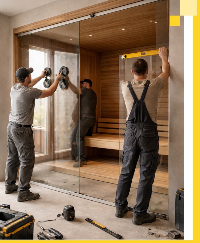 Производство и монтаж стеклянных саун под ключ в Сосновом Боре