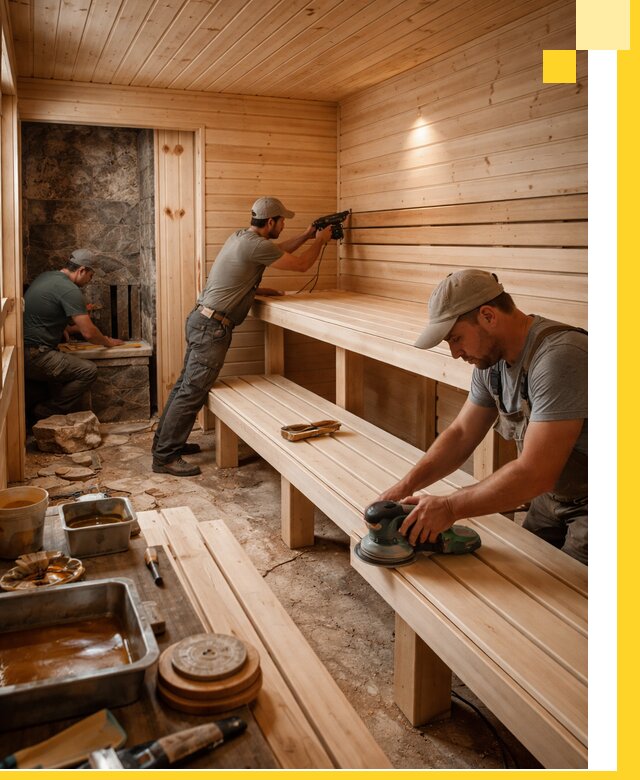 Профессиональная отделка бань в Сосновом Боре под ключ, с гарантией