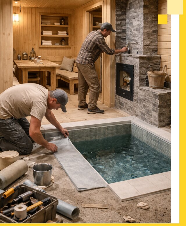 Строительство бань с комнатой отдыха под ключ в Сосновом Боре