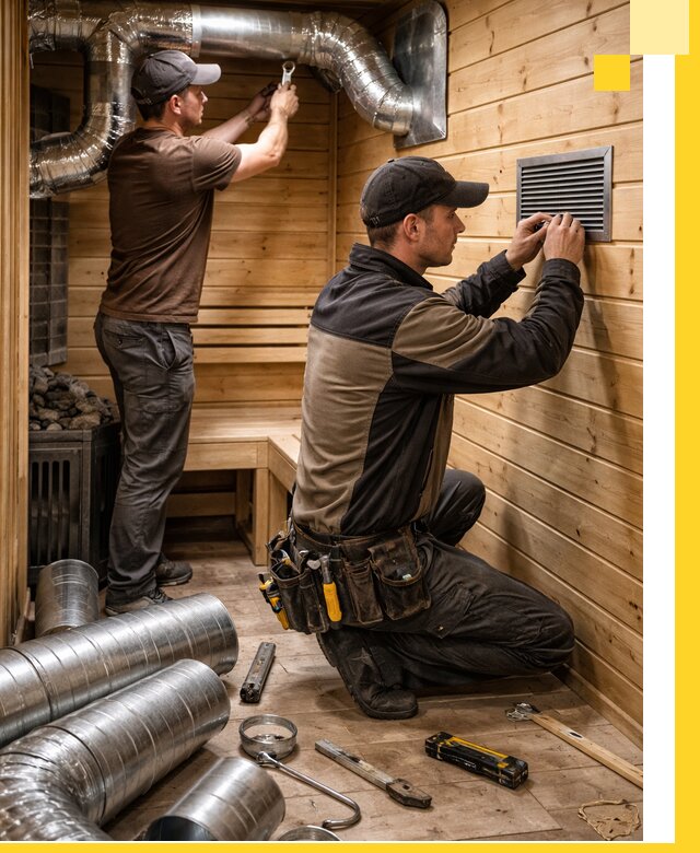 Проектирование и монтаж вентиляции бани в Сосновом Боре под ключ