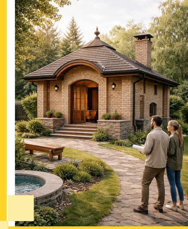 Проект кирпичной бани в Сосновом Боре от 30474 р. | ЭриданСнб