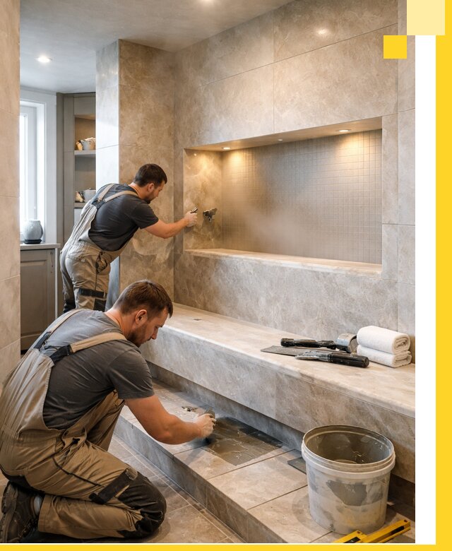 Профессиональное строительство хамама в квартире в Сосновом Боре