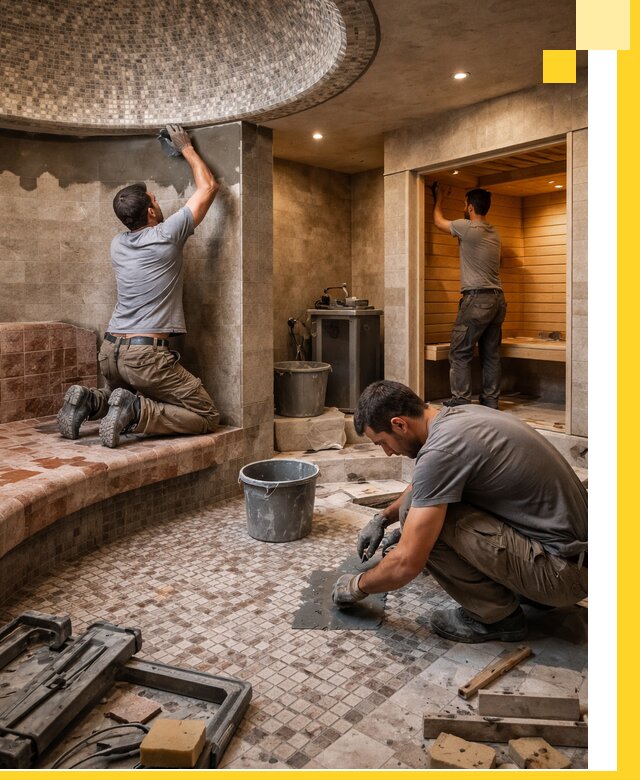 Проект и строительство хамама бани и сауны под ключ в Сосновом Боре