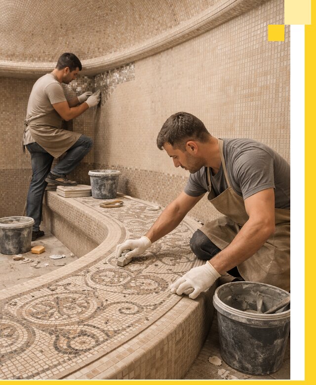 Плитка для хамама в Сосновом Боре, укладка, подбор и поставка