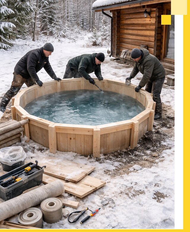 Изготовление и установка ледяных купелей под ключ в Сосновом Боре