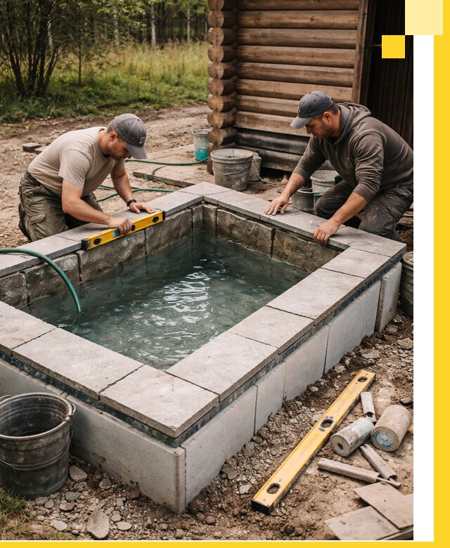 Изготовление и установка холодных купелей под ключ в Сосновом Боре